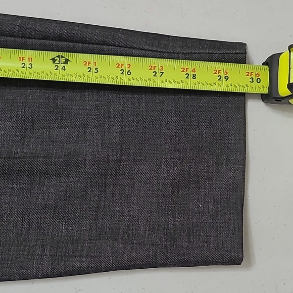 Express Grey Blend Editor Pants with Wide Black Waistband size 6R - Picture 8 of 9